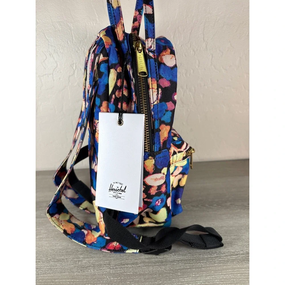 Herschel Supply Co Nova Mini Backpack Floral Print‎ Abstract Multi Color NWT